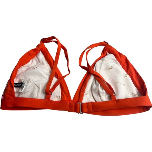 Jantzen Square Orange Women Swim Top Size 10 Adjustable - Picture 2 of 5